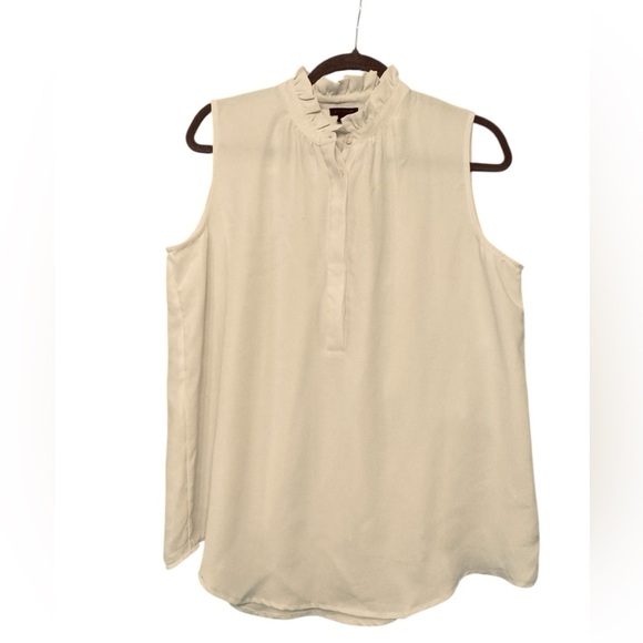 Ann Taylor Sleeveless Mandarin Collar Blouse - Picture 1 of 6